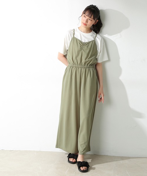 Honeys（ハニーズ）の「オールインワン（つなぎ/オールインワン・レディース・ブラック/カーキ/モカ・S/M/L）」の15枚目の写真