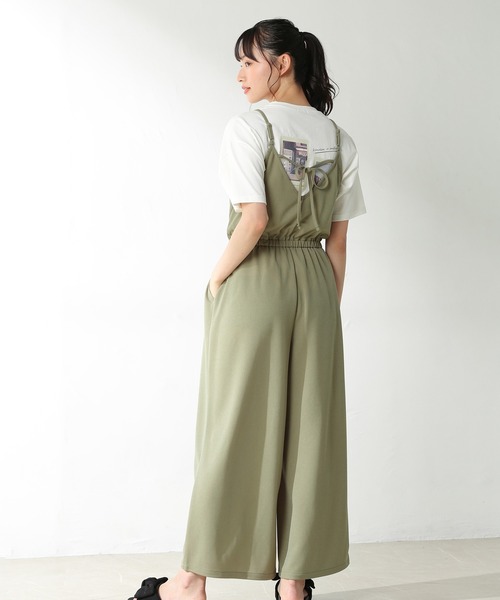 Honeys（ハニーズ）の「オールインワン（つなぎ/オールインワン・レディース・ブラック/カーキ/モカ・S/M/L）」の10枚目の写真