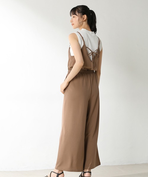 Honeys（ハニーズ）の「オールインワン（つなぎ/オールインワン・レディース・ブラック/カーキ/モカ・S/M/L）」の4枚目の写真