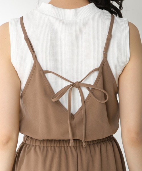 Honeys（ハニーズ）の「オールインワン（つなぎ/オールインワン・レディース・ブラック/カーキ/モカ・S/M/L）」の14枚目の写真