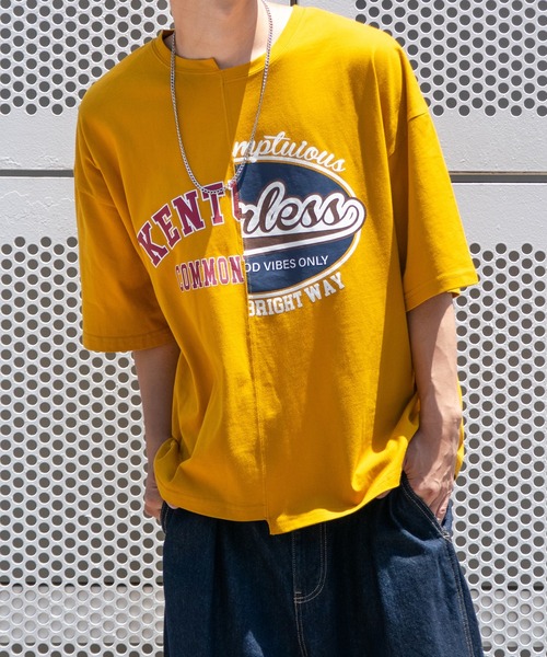 PairPair(ペアペア)の「カレッジロゴアレンジT(ユニセックス)(Tシャツ/カットソー・レディース・マスタード/オートミール/スミクロ・FREE)」の20枚目の写真
