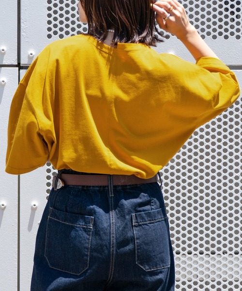 PairPair(ペアペア)の「カレッジロゴアレンジT(ユニセックス)(Tシャツ/カットソー・レディース・マスタード/オートミール/スミクロ・FREE)」の17枚目の写真