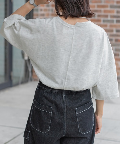 PairPair(ペアペア)の「カレッジロゴアレンジT(ユニセックス)(Tシャツ/カットソー・レディース・マスタード/オートミール/スミクロ・FREE)」の9枚目の写真