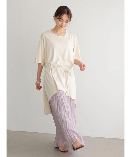 AMERICAN HOLIC（アメリカンホリック）の「ベルト付きイレヘムカットプルオーバー　＊（Tシャツ/カットソー・レディース・カーキ/アイボリー/チャコールグレー・L/M）」の19枚目の写真