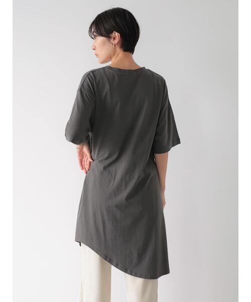 AMERICAN HOLIC（アメリカンホリック）の「ベルト付きイレヘムカットプルオーバー　＊（Tシャツ/カットソー・レディース・カーキ/アイボリー/チャコールグレー・L/M）」の14枚目の写真