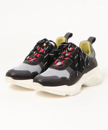 MANA マナ レザーコンビダッドソールスニーカー