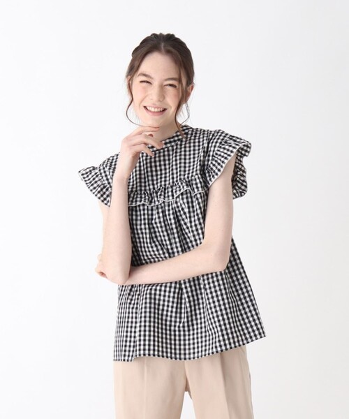 DRESKIP(ドレスキップ)の「◆フリルブラウス(シャツ/ブラウス・レディース・オフホワイト/ブラック系1/ベージュ系その他2/ネイビー系2・02/03/04)」の12枚目の写真