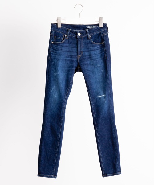 AMERICAN HOLIC（アメリカンホリック）の「スキニーフィットダメージデニム（デニムパンツ・レディース・インディゴブルー・LL/S/M/L/XS）」の9枚目の写真