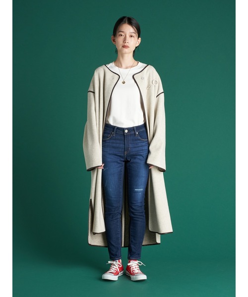 AMERICAN HOLIC（アメリカンホリック）の「スキニーフィットダメージデニム（デニムパンツ・レディース・インディゴブルー・LL/S/M/L/XS）」の6枚目の写真