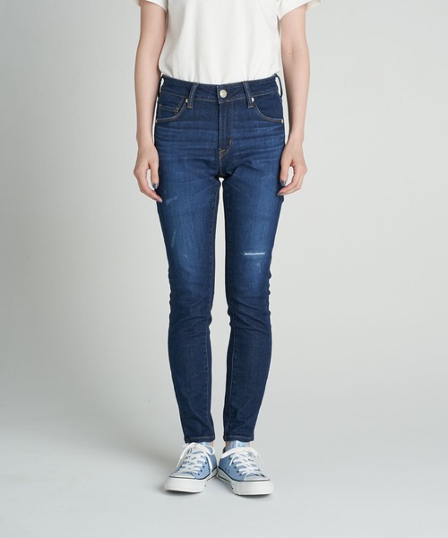 AMERICAN HOLIC（アメリカンホリック）の「スキニーフィットダメージデニム（デニムパンツ・レディース・インディゴブルー・LL/S/M/L/XS）」の3枚目の写真