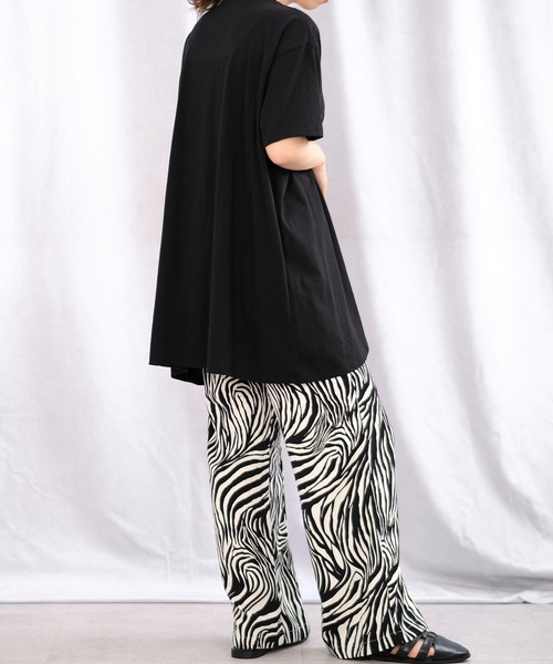 ＡＮＤＪ（アンドジェイ）の「綿天竺フロントスリットTシャツ（Tシャツ/カットソー・レディース・ホワイト/グレイッシュベージュ/ブラック・M）」の12枚目の写真