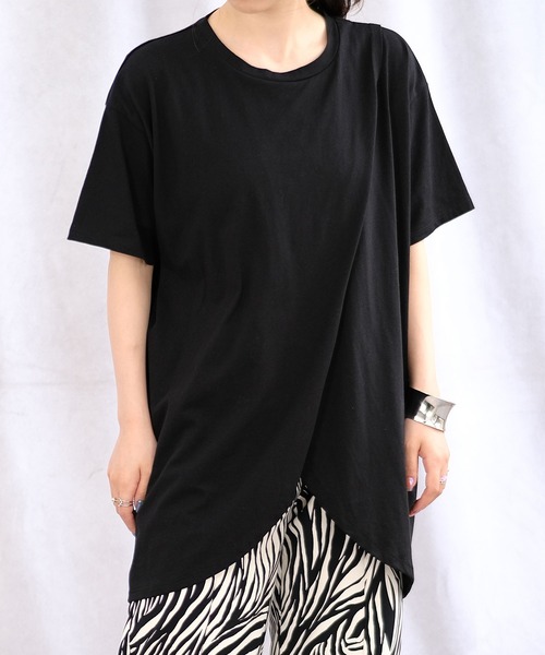 ＡＮＤＪ（アンドジェイ）の「綿天竺フロントスリットTシャツ（Tシャツ/カットソー・レディース・ホワイト/グレイッシュベージュ/ブラック・M）」の13枚目の写真