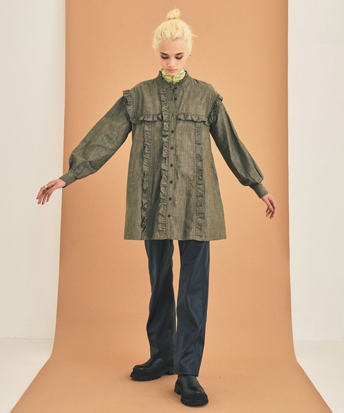 INella スラブフリルビッグシャツ INella（イネラ）の「【INella(イネラ)】スラブフリルビッグ
