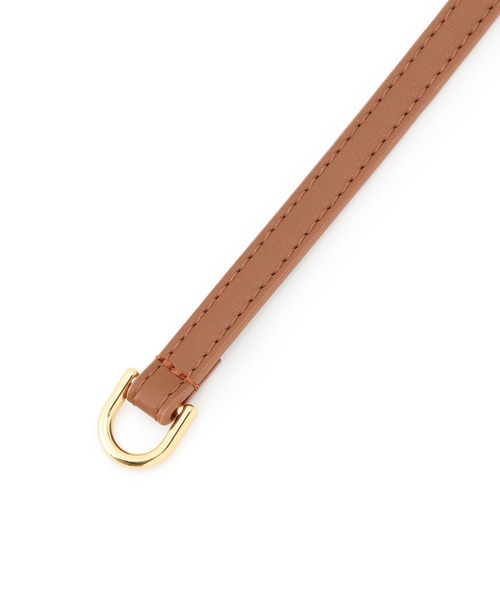 MADEMOISELLE ROPE'(マドモアゼル ロペ)の「スライドアジャストベルト(ベルト・レディース・キャメル/ブラック・FREE)」の4枚目の写真