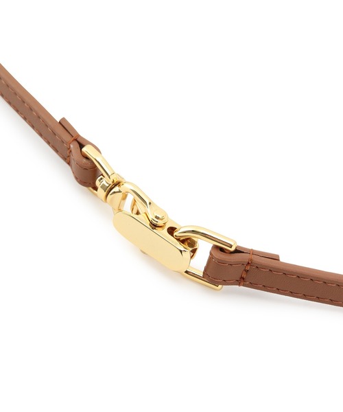 MADEMOISELLE ROPE'(マドモアゼル ロペ)の「スライドアジャストベルト(ベルト・レディース・キャメル/ブラック・FREE)」の6枚目の写真