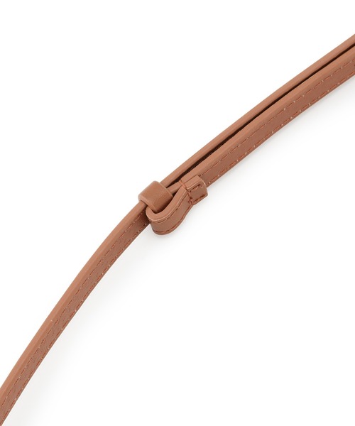 MADEMOISELLE ROPE'(マドモアゼル ロペ)の「スライドアジャストベルト(ベルト・レディース・キャメル/ブラック・FREE)」の5枚目の写真