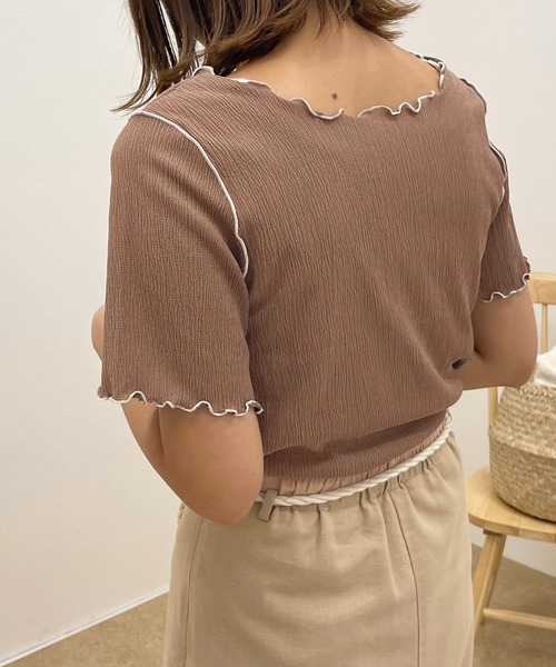 apres jour clair（アプレジュールクレア）の「【apres jour clair】楊柳カットメローT【ZOZOTOWN限定アイテム】（Tシャツ/カットソー・レディース・ブラウン系その他/ライトベージュ・フリー/X-LARGE）」の10枚目の写真