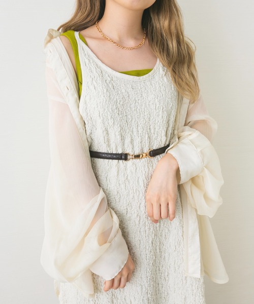 nemne store(ネンネストア)の「ホイップを絞るメロー切り替えタンクトップ(タンクトップ・レディース・ブラック/ベージュ/オフホワイト/ライム・F)」の10枚目の写真