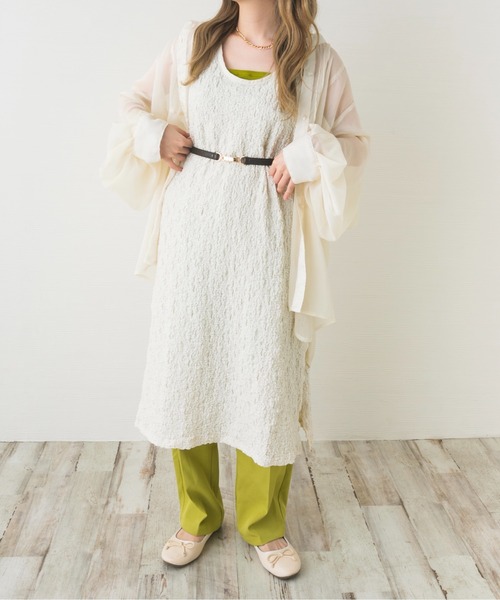 nemne store(ネンネストア)の「ホイップを絞るメロー切り替えタンクトップ(タンクトップ・レディース・ブラック/ベージュ/オフホワイト/ライム・F)」の15枚目の写真