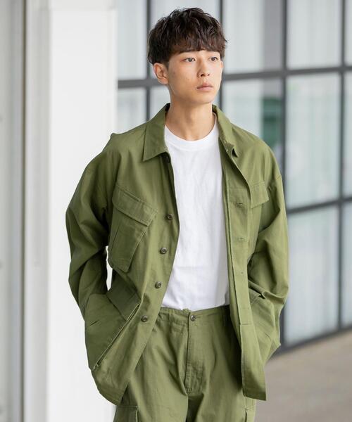 coen（コーエン）の「リップストップBDUジャケット(セットアップ対応)（ミリタリージャケット・メンズ・オフホワイト/オリーブ・LARGE/SMALL/MEDIUM/X-LARGE）」の12枚目の写真