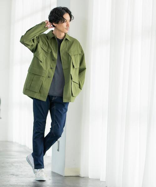 coen（コーエン）の「リップストップBDUジャケット(セットアップ対応)（ミリタリージャケット・メンズ・オフホワイト/オリーブ・LARGE/SMALL/MEDIUM/X-LARGE）」の14枚目の写真