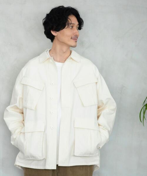 coen（コーエン）の「リップストップBDUジャケット(セットアップ対応)（ミリタリージャケット・メンズ・オフホワイト/オリーブ・LARGE/SMALL/MEDIUM/X-LARGE）」の16枚目の写真