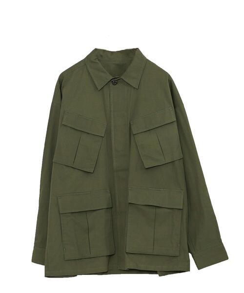 coen（コーエン）の「リップストップBDUジャケット(セットアップ対応)（ミリタリージャケット・メンズ・オフホワイト/オリーブ・LARGE/SMALL/MEDIUM/X-LARGE）」の21枚目の写真