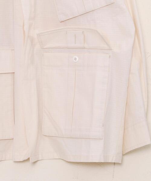 coen（コーエン）の「リップストップBDUジャケット(セットアップ対応)（ミリタリージャケット・メンズ・オフホワイト/オリーブ・LARGE/SMALL/MEDIUM/X-LARGE）」の5枚目の写真