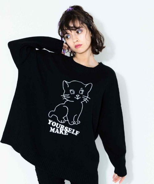 Candy Stripper(キャンディストリッパー)の「MAKE YOURSELF ニット(ニット/セーター・レディース・ピンク/ライトブルー/ブラック・2)」の10枚目の写真