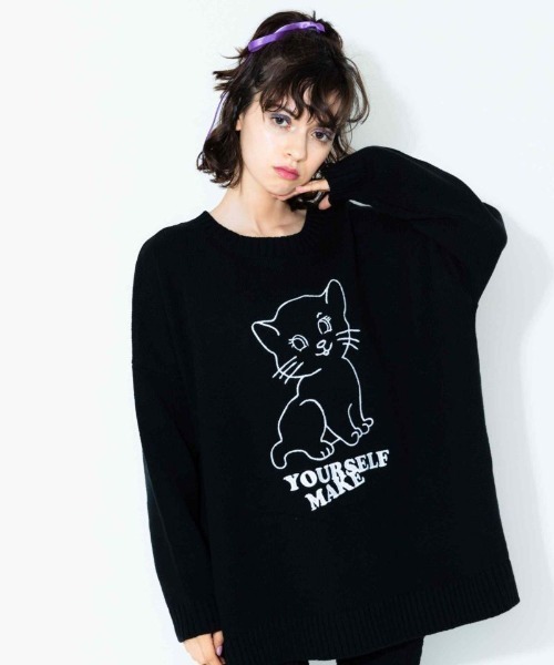 Candy Stripper(キャンディストリッパー)の「MAKE YOURSELF ニット(ニット/セーター・レディース・ピンク/ライトブルー/ブラック・2)」の15枚目の写真