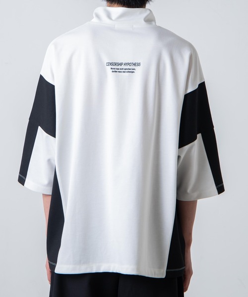 WEGO(ウィゴー)の「WEGO/ドルマンハーフZIP5分袖プルオーバー(Tシャツ/カットソー・メンズ・グレー/ホワイト・LARGE/MEDIUM)」の11枚目の写真