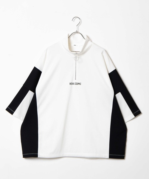 WEGO(ウィゴー)の「WEGO/ドルマンハーフZIP5分袖プルオーバー(Tシャツ/カットソー・メンズ・グレー/ホワイト・LARGE/MEDIUM)」の14枚目の写真