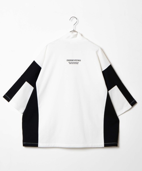 WEGO(ウィゴー)の「WEGO/ドルマンハーフZIP5分袖プルオーバー(Tシャツ/カットソー・メンズ・グレー/ホワイト・LARGE/MEDIUM)」の15枚目の写真