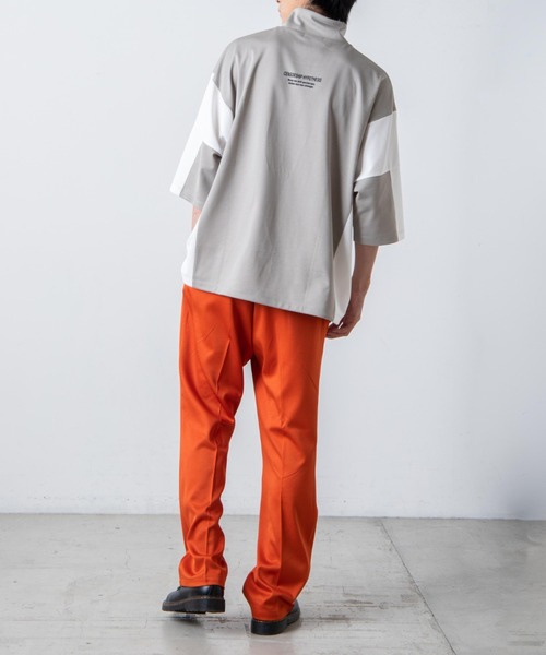 WEGO(ウィゴー)の「WEGO/ドルマンハーフZIP5分袖プルオーバー(Tシャツ/カットソー・メンズ・グレー/ホワイト・LARGE/MEDIUM)」の7枚目の写真