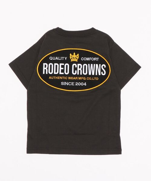 RODEO CROWNS WIDE BOWL(ロデオクラウンズワイドボウル)の「キッズビッグオーバルパッチTシャツ(Tシャツ/カットソー・キッズ・オフホワイト/ブラック/ライトブラウン・120/130/110/140)」の5枚目の写真