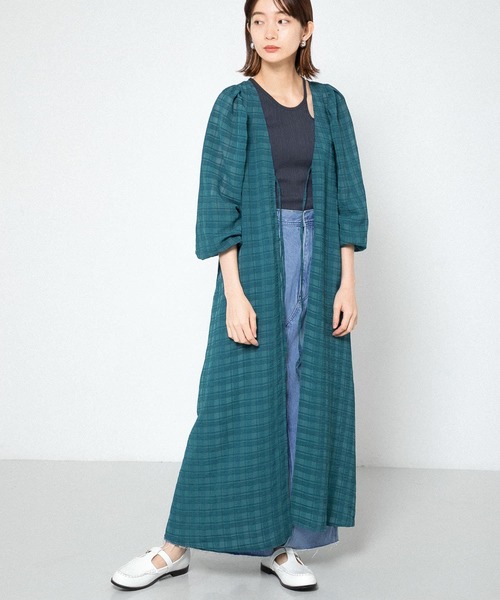 セール ワンピース シアーチェック2wayワンピース ワンピース Kbf ケイビーエフ のファッション