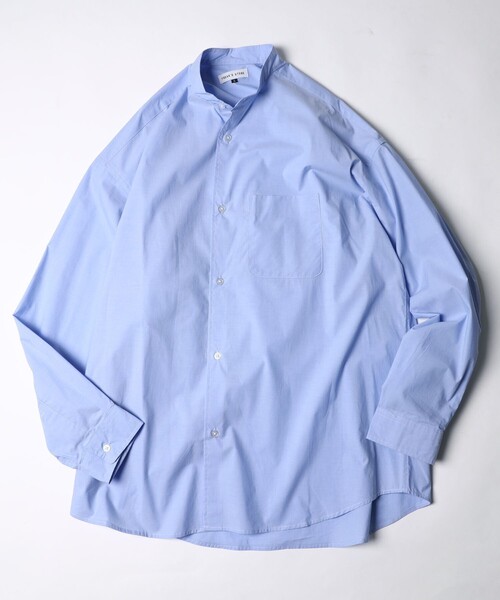 FREAK'S STORE(フリークスストア)の「WEB限定 Relax Fit リラックスフィット バンドカラーシャツ(シャツ/ブラウス・メンズ・ホワイト/ブラック/ベージュ/サックスブルー/ストライプ/イエロー/ブルー/オリーブ/その他15・SMALL/MEDIUM/LARGE)」の5枚目の写真