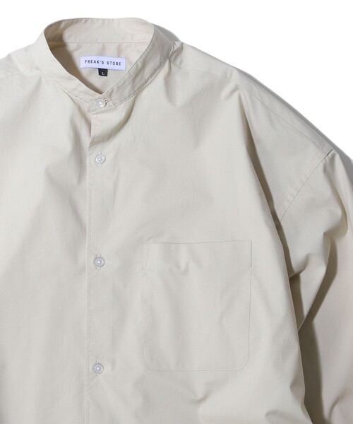 FREAK'S STORE(フリークスストア)の「WEB限定 Relax Fit リラックスフィット バンドカラーシャツ(シャツ/ブラウス・メンズ・ホワイト/ブラック/ベージュ/サックスブルー/ストライプ/イエロー/ブルー/オリーブ/その他15・SMALL/MEDIUM/LARGE)」の13枚目の写真