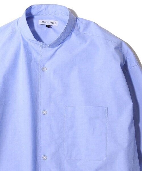 FREAK'S STORE(フリークスストア)の「WEB限定 Relax Fit リラックスフィット バンドカラーシャツ(シャツ/ブラウス・メンズ・ホワイト/ブラック/ベージュ/サックスブルー/ストライプ/イエロー/ブルー/オリーブ/その他15・SMALL/MEDIUM/LARGE)」の15枚目の写真