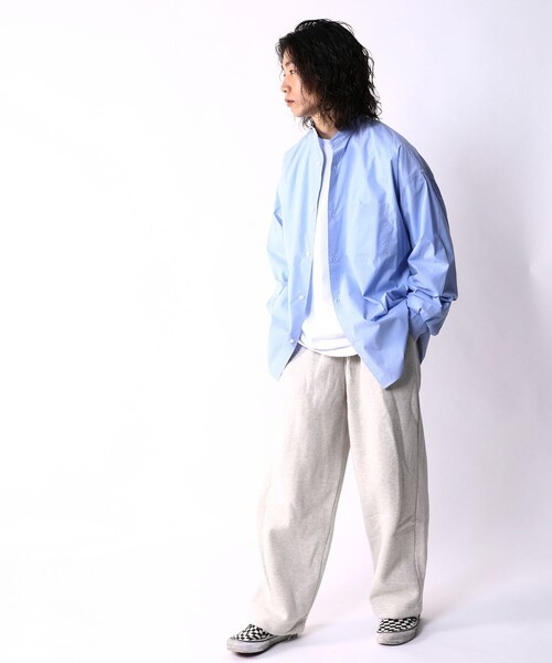 FREAK'S STORE(フリークスストア)の「WEB限定 Relax Fit リラックスフィット バンドカラーシャツ(シャツ/ブラウス・メンズ・ホワイト/ブラック/ベージュ/サックスブルー/ストライプ/イエロー/ブルー/オリーブ/その他15・SMALL/MEDIUM/LARGE)」の21枚目の写真