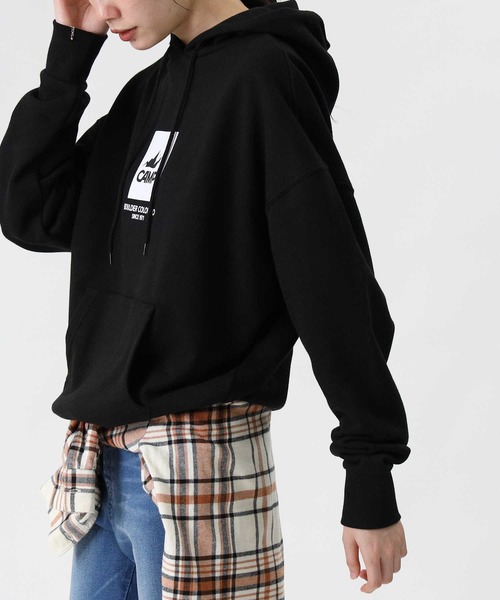 CAMP7（キャンプセブン）の「【CAMP7】フロントBOXロゴスウェットパーカー（パーカー・レディース・ライトグレー/ブラック/オリーブ・S/M/L）」の14枚目の写真