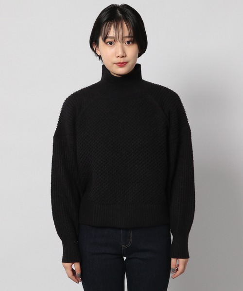 PAGEBOY（ページボーイ）の「5Gショートハイネックプルオーバー（ニット/セーター・レディース・オフホワイト/ブラック/グレイッシュベージュ・FREE）」の14枚目の写真