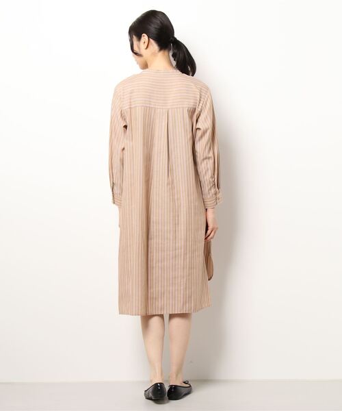 MB mint breeze（エムビーミントブリーズ）の「【M～5L大きいサイズ 】ストライプ ロング シャツワンピース（ワンピース・レディース・ブラウン/ネイビー・LL/4L/3L/5L/L/M）」の19枚目の写真