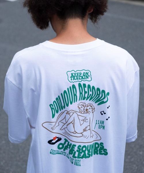 Carne Bollente（カルネボレンテ）の「Carne Bollente x bonjour records 25 Tシャツ（Tシャツ/カットソー・メンズ・ピンク/ホワイト・XL/L/S/M）」の19枚目の写真