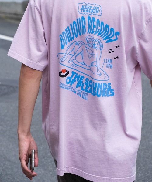 Carne Bollente（カルネボレンテ）の「Carne Bollente x bonjour records 25 Tシャツ（Tシャツ/カットソー・メンズ・ピンク/ホワイト・XL/L/S/M）」の18枚目の写真