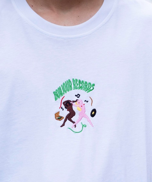 Carne Bollente（カルネボレンテ）の「Carne Bollente x bonjour records 25 Tシャツ（Tシャツ/カットソー・メンズ・ピンク/ホワイト・XL/L/S/M）」の7枚目の写真