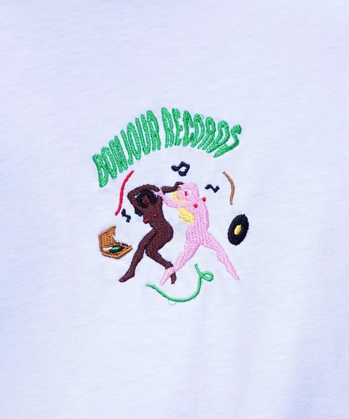 Carne Bollente（カルネボレンテ）の「Carne Bollente x bonjour records 25 Tシャツ（Tシャツ/カットソー・メンズ・ピンク/ホワイト・XL/L/S/M）」の6枚目の写真