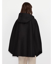 【現行】美品⭐ARMANI アルマーニ ケープ コート ノーカラー ポンチョ 現行】美品⭐ARMANI アルマーニ ケープ ポンチョ ノーカラー