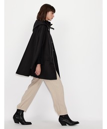 【現行】美品⭐ARMANI アルマーニ ケープ コート ノーカラー ポンチョ ARMANI EXCHANGE（アルマーニエクスチェンジ）の「【A|X アルマーニ