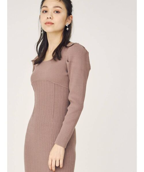 MERCURYDUO（マーキュリーデュオ）の「パワショルマーメイドニットワンピース（ワンピース・レディース・ブルー/ブラック/ベージュ/ブラウン・FREE）」の18枚目の写真